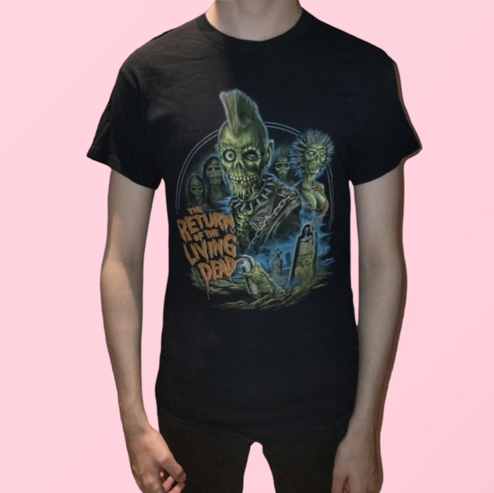 Fright Rags Horror Return of the Living Dead Zombie '80's themed T-Shirt (S)
